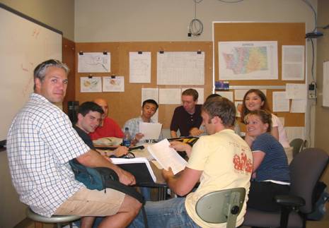 Students study for exam