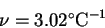 \begin{displaymath}\nu = 3.0 \Wm2 \hbox{$^\circ {\rm C}$}^{-1}\end{displaymath}