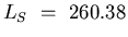 $L_S\ =\
260.38$