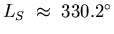 $L_S\;\approx\; 330.2^\circ$