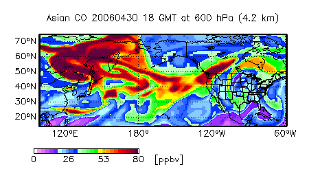 Asian CO plume